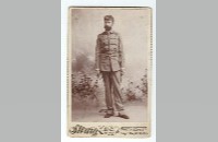 C.C. Cole in uniform at Fort Worth University, 1891, by Swartz